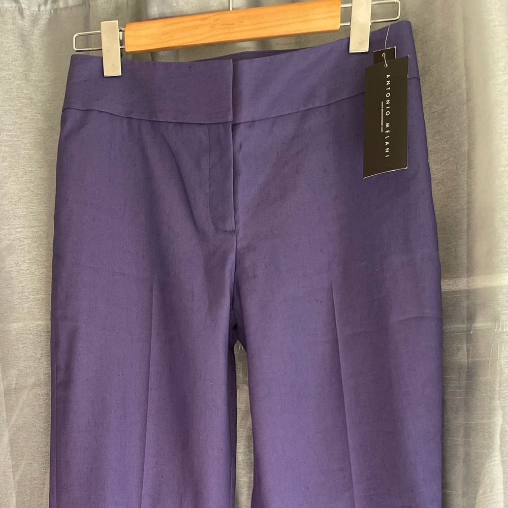 Antonio Melani flare leg purple pants new